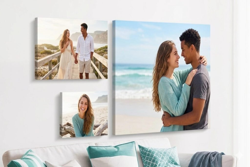 2. Personalised Canvas Print (Various Sizes) – Best For Turning a Defining Summer Photograph Into a Permanent Room Feature